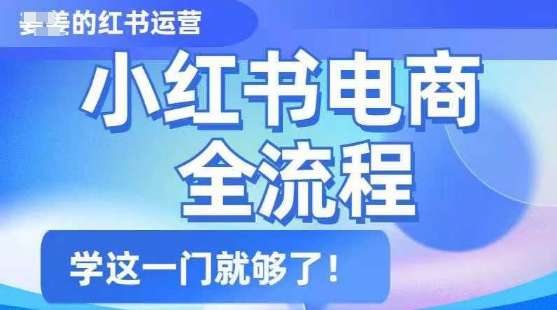 小红书电商全流程，精简易懂，从入门到精通，学这一门就够了-掘金啦网创