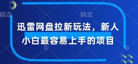迅雷网盘拉新玩法，新人小白最容易上手的项目-掘金啦网创